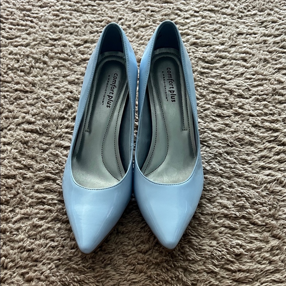 Comfort Plus by Predictions Women's Light Blue Heels